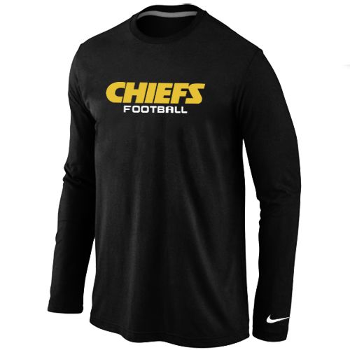 Nike Kansas City Chiefs Authentic Font Long Sleeve NFL T-Shirt - Black